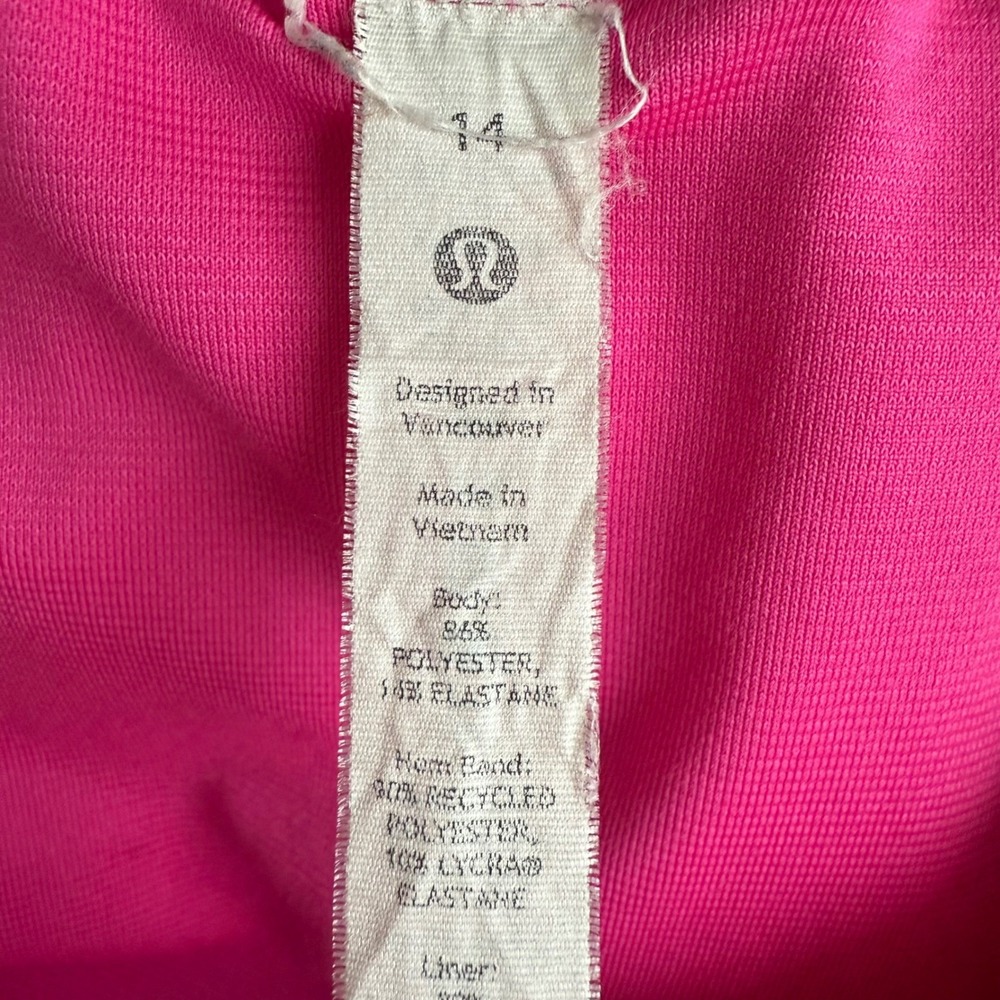LULULEMON Dark Pink Hotty Hot Low -Rise Lined Ladies Gym Athletic Shorts, 14 - Picture 3 of 7
